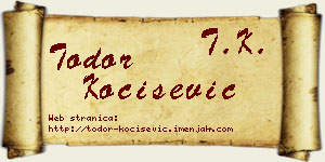 Todor Kočišević vizit kartica